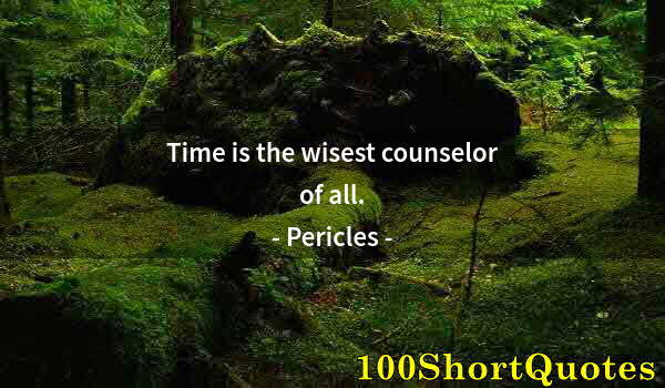 Quote by Albert Einstein: Time is the wisest counselor of all.