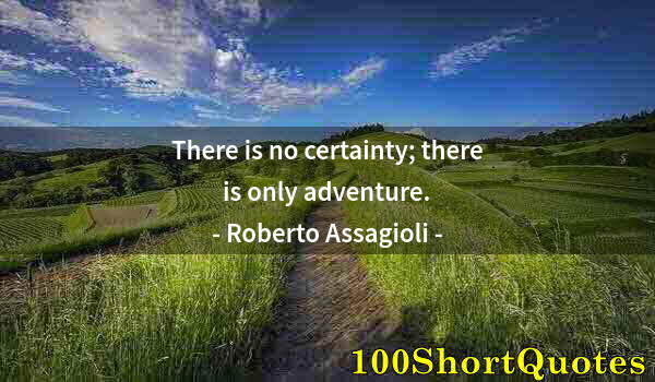 Quote by Albert Einstein: There is no certainty; there is only adventure.