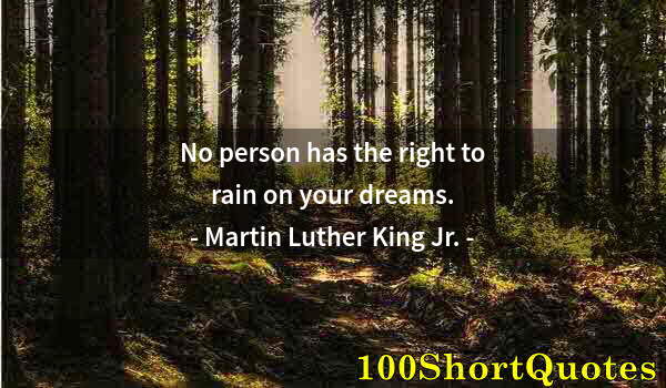 Quote by Albert Einstein: No person has the right to rain on your dreams.