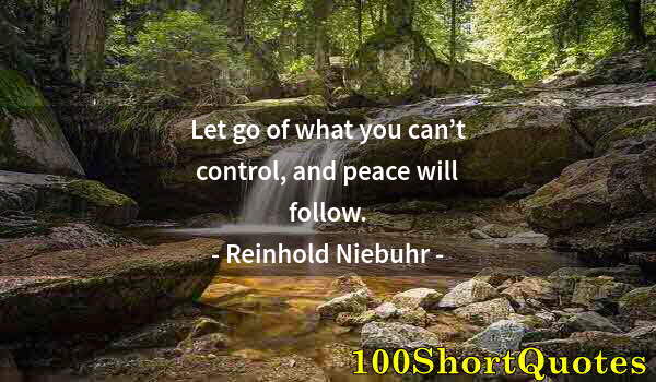 Quote by Albert Einstein: Let go of what you can’t control, and peace will follow.