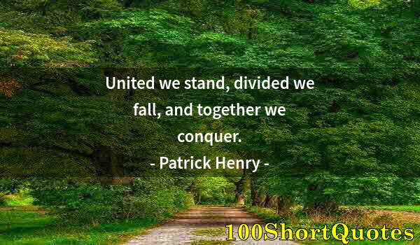 Quote by Albert Einstein: United we stand, divided we fall, and together we conquer.