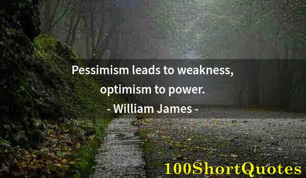 Quote by Albert Einstein: Pessimism leads to weakness, optimism to power.