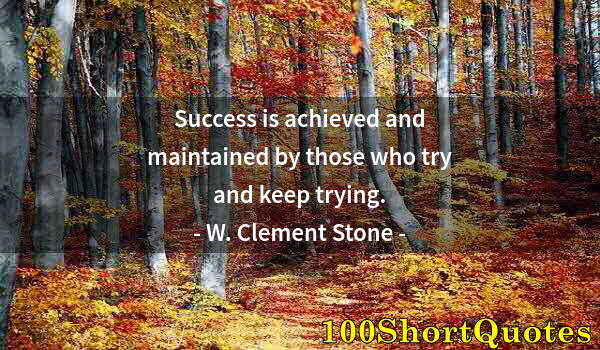 Quote by Albert Einstein: Success is achieved and maintained by those who try and keep trying.