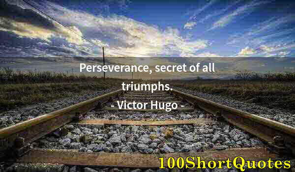 Quote by Albert Einstein: Perseverance, secret of all triumphs.