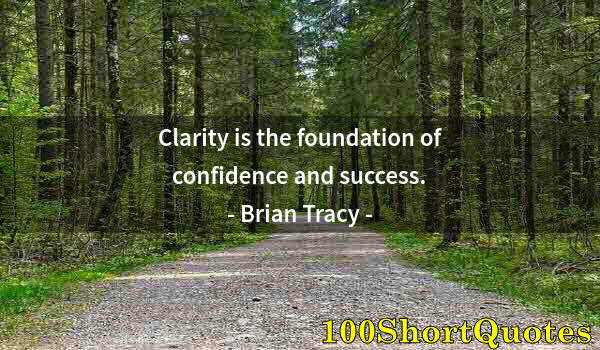 Quote by Albert Einstein: Clarity is the foundation of confidence and success.