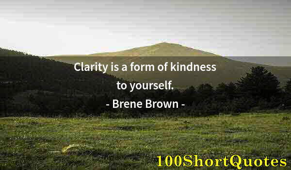 Quote by Albert Einstein: Clarity is a form of kindness to yourself.