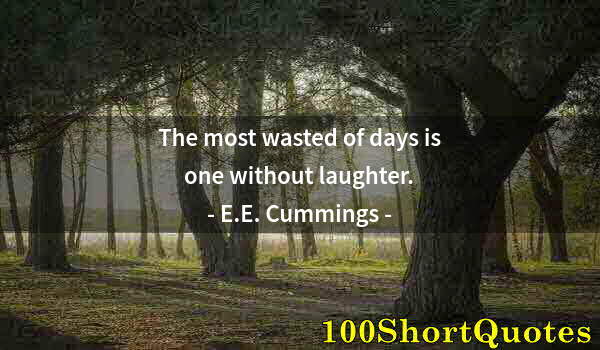 Quote by Albert Einstein: The most wasted of days is one without laughter.