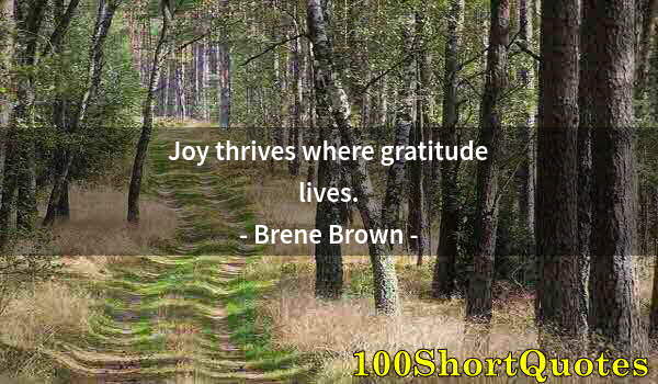 Quote by Albert Einstein: Joy thrives where gratitude lives.