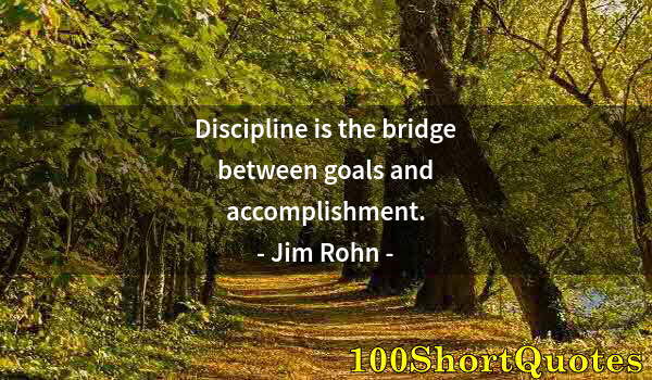 Quote by Albert Einstein: Discipline is the bridge between goals and accomplishment.