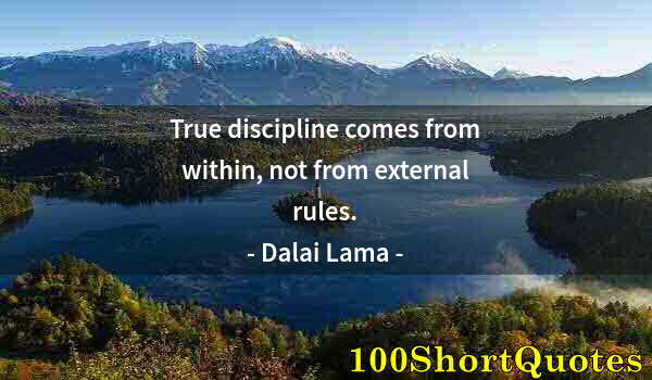 Quote by Albert Einstein: True discipline comes from within, not from external rules.