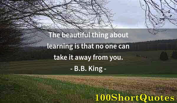 Quote by Albert Einstein: The beautiful thing about learning is that no one can take it away from you.