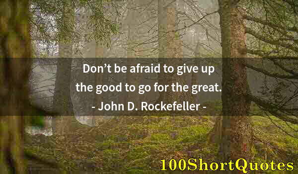 Quote by Albert Einstein: Don’t be afraid to give up the good to go for the great.