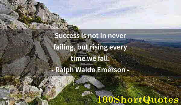 Quote by Albert Einstein: Success is not in never failing, but rising every time we fall.