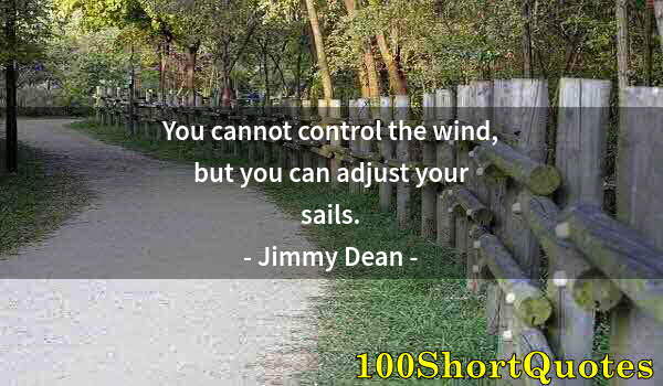 Quote by Albert Einstein: You cannot control the wind, but you can adjust your sails.