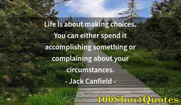 Quote by Albert Einstein: Life is about making choices. You can either spend it accomplishing something or complaining about y...