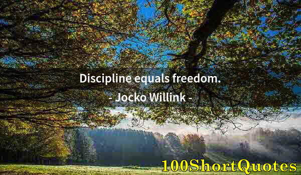 Quote by Albert Einstein: Discipline equals freedom.