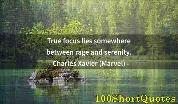 Quote by Albert Einstein: True focus lies somewhere between rage and serenity.