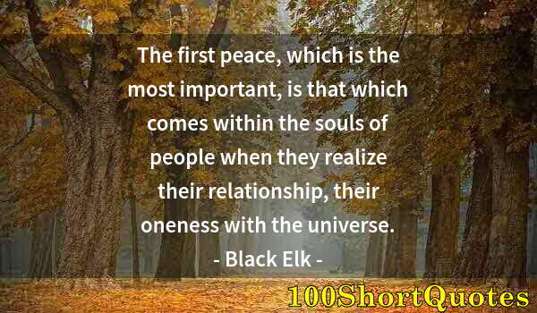 Quote by Albert Einstein: The first peace, which is the most important, is that which comes within the souls of people when th...