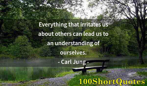 Quote by Albert Einstein: Everything that irritates us about others can lead us to an understanding of ourselves.