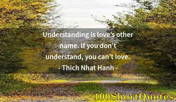 Quote by Albert Einstein: Understanding is love’s other name. If you don’t understand, you can’t love.