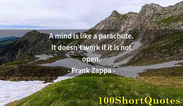 Quote by Albert Einstein: A mind is like a parachute. It doesn’t work if it is not open.