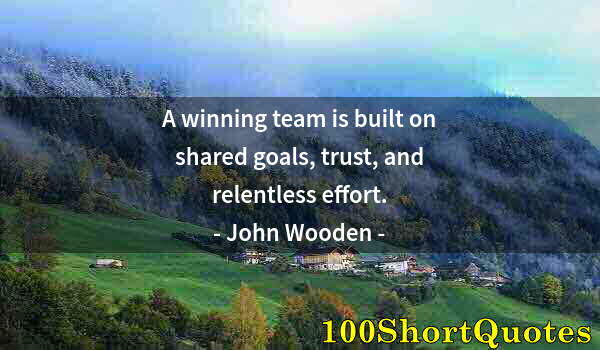 Quote by Albert Einstein: A winning team is built on shared goals, trust, and relentless effort.