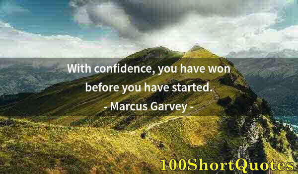 Quote by Albert Einstein: With confidence, you have won before you have started.