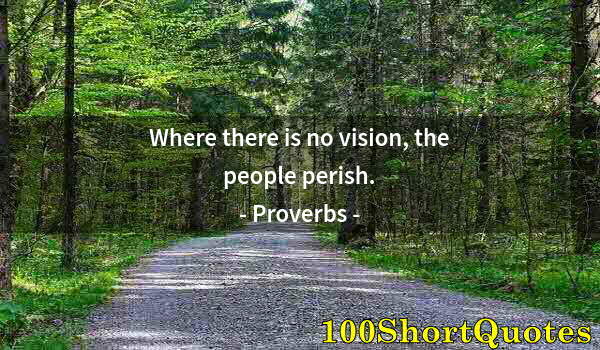 Quote by Albert Einstein: Where there is no vision, the people perish.