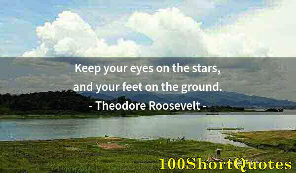 Quote by Albert Einstein: Keep your eyes on the stars, and your feet on the ground.