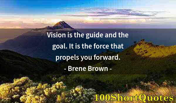 Quote by Albert Einstein: Vision is the guide and the goal. It is the force that propels you forward.