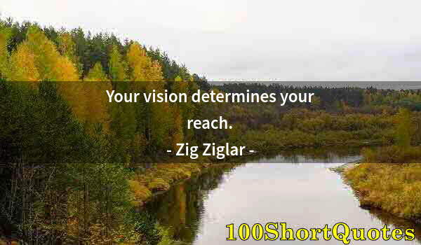 Quote by Albert Einstein: Your vision determines your reach.