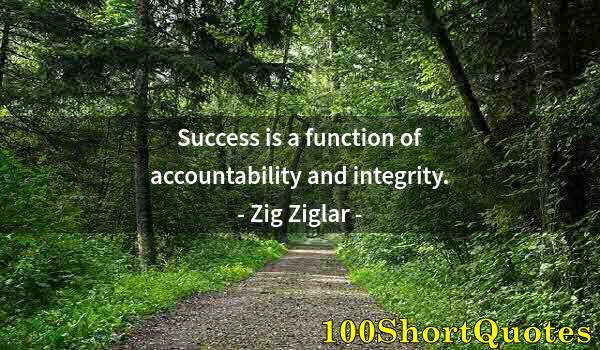 Quote by Albert Einstein: Success is a function of accountability and integrity.