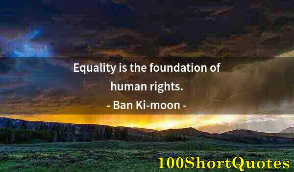 Quote by Albert Einstein: Equality is the foundation of human rights.