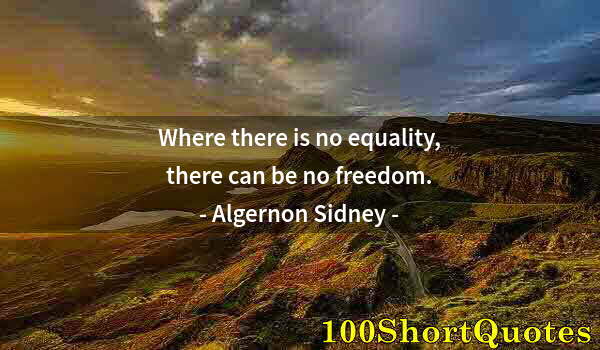 Quote by Albert Einstein: Where there is no equality, there can be no freedom.