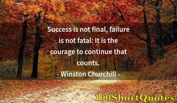 Quote by Albert Einstein: Success is not final, failure is not fatal: It is the courage to continue that counts.