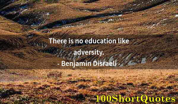 Quote by Albert Einstein: There is no education like adversity.