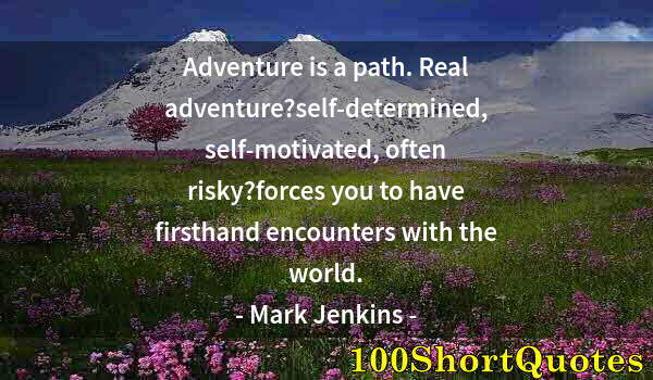 Quote by Albert Einstein: Adventure is a path. Real adventure?self-determined, self-motivated, often risky?forces you to have ...