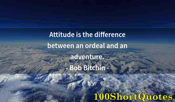 Quote by Albert Einstein: Attitude is the difference between an ordeal and an adventure.