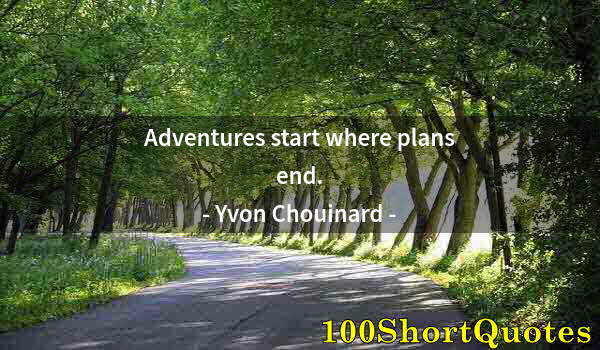 Quote by Albert Einstein: Adventures start where plans end.