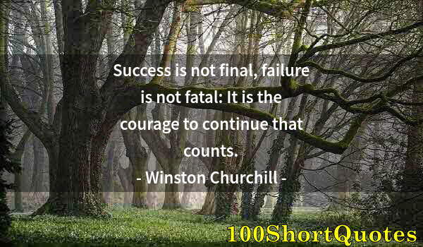 Quote by Albert Einstein: Success is not final, failure is not fatal: It is the courage to continue that counts.