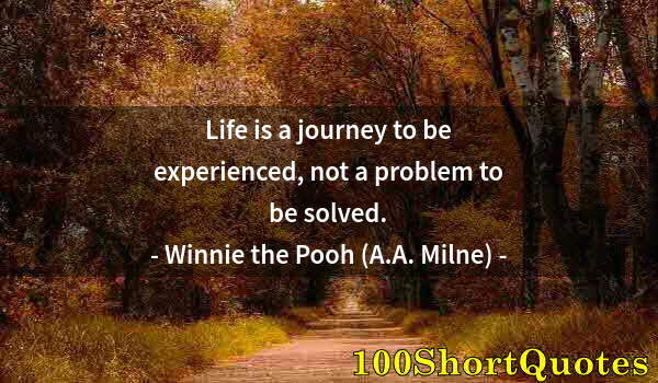 Quote by Albert Einstein: Life is a journey to be experienced, not a problem to be solved.