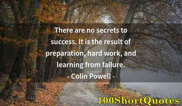 Quote by Albert Einstein: There are no secrets to success. It is the result of preparation, hard work, and learning from failu...