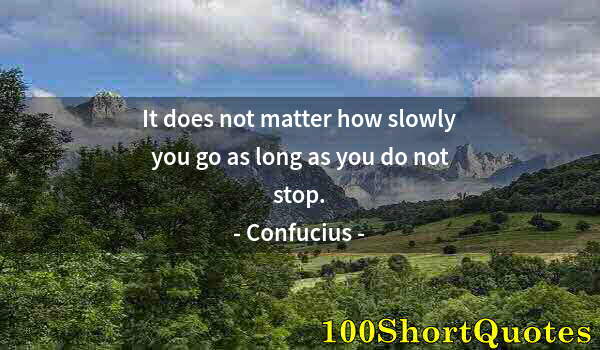 Quote by Albert Einstein: It does not matter how slowly you go as long as you do not stop.