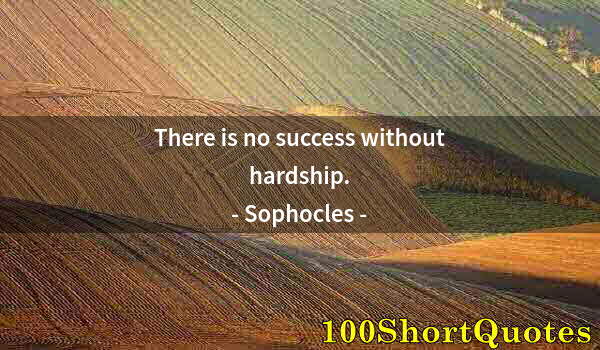 Quote by Albert Einstein: There is no success without hardship.