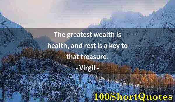 Quote by Albert Einstein: The greatest wealth is health, and rest is a key to that treasure.