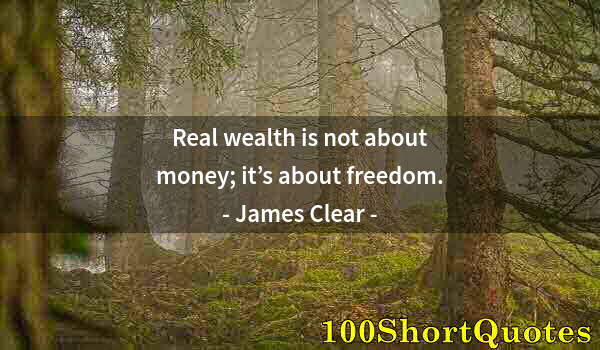 Quote by Albert Einstein: Real wealth is not about money; it’s about freedom.