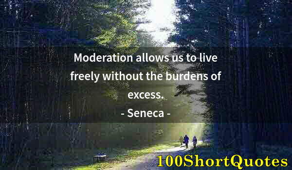 Quote by Albert Einstein: Moderation allows us to live freely without the burdens of excess.