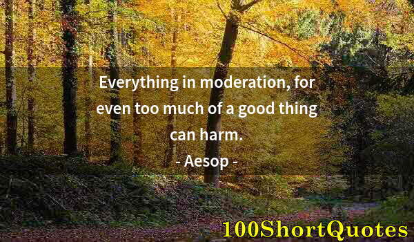 Quote by Albert Einstein: Everything in moderation, for even too much of a good thing can harm.