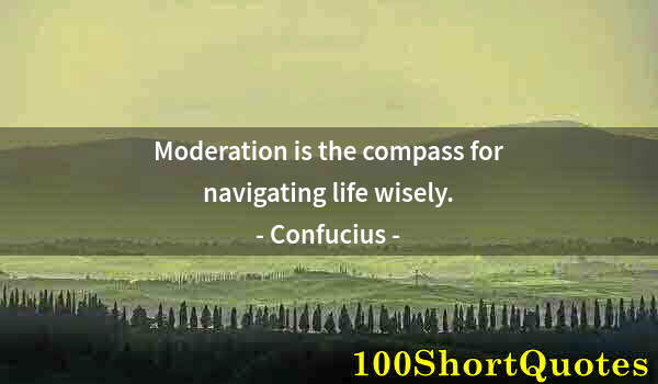 Quote by Albert Einstein: Moderation is the compass for navigating life wisely.