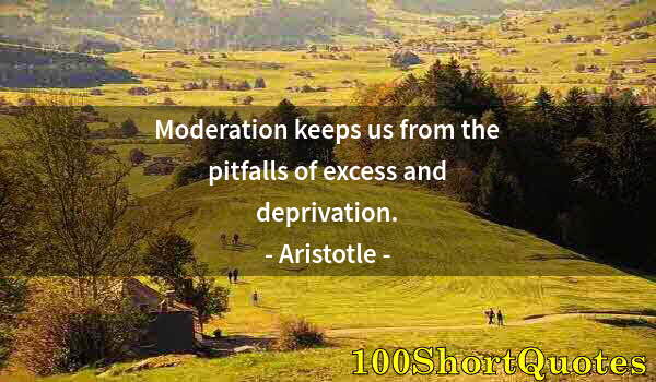 Quote by Albert Einstein: Moderation keeps us from the pitfalls of excess and deprivation.